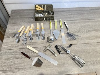 Lot Of Mid Century Utensils And Cookie Cutters