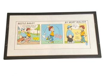 Mort Walker Beetle Bailey Comic Strip Art, Numbered, COA (B)