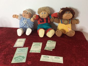 Vintage Cabbage Patch Dolls Lot Of 3