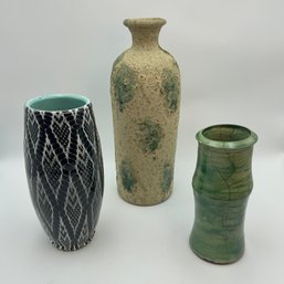 Set Of Studio Pottery Vases