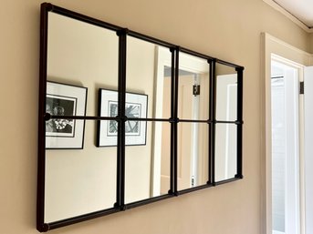 Bronze Colored Eight Pane Wall Mirror