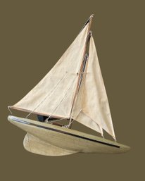 VTG Large Wooden Sailboat