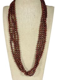 96' Long Genine Cultured Colored Pearl Eternity Elongated Necklace