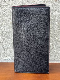 Bally Italian Black Leather Tall Wallet- NOS- Lot 1