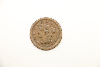 1851 Large Cent Penny Coin