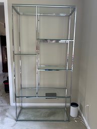 1970s Chrome And Glass Etagere Display In The Style Of Milo Baughman