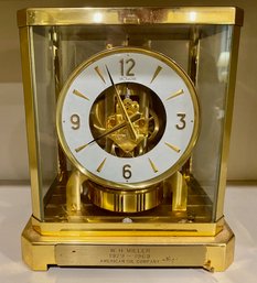 Atmos Le Coultre Clock, Inscribed To W.H.  Miller