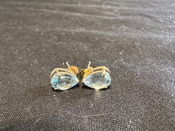 14k Gold Backed Earrings