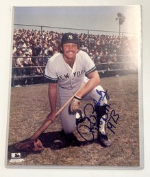 1973 Ron Blomberg Signed 8x10 Photograph