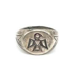 Vintage BELL Sterling Silver Thunderbird Ring, Size 7.5