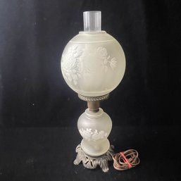 Floral Hurricane Lamp