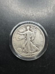 1945 Walking Liberty Silver Half Dollar