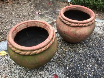 Pair Of Clay Pots