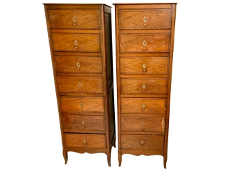 Pair Louis XVI Chiffoniere/Tall Chests Of Drawers