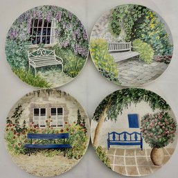 Garden Benches Collection Porcelain Plates (4)