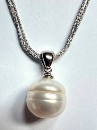 Honora Fresh Water Pearl On Sterling Silver Chain From Italy In Original Pouch