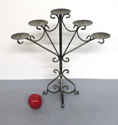 Wrought Iron Gothic 5 Candle Stand