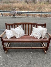 Indonesian Hardwood Rocking Bench