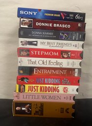 Lot Of VHS Tapes-Little Women, Just Kidding VHS, Entrapment, That Old Feeling, Step Mom, The God Father. LP/C2