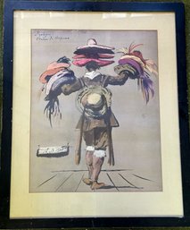 Eugene Berman, Early Lithograph, Prologue: Vendeur De Chapeaux