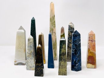 Twelve Natural Stone Obelisks