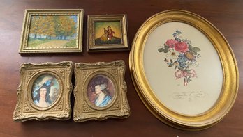 Five Pieces Of Framed Art