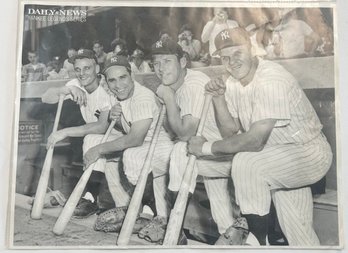 Daily News Yankee Legends Series Photo Reprint - Maris, Berra, Mantle, Skowron
