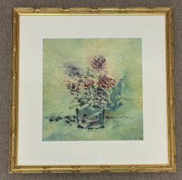 Signed Watercolor Painting Of Hyacinths