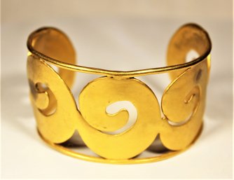 Wide Gold Tone Designer 'replica' Cuff Bracelet