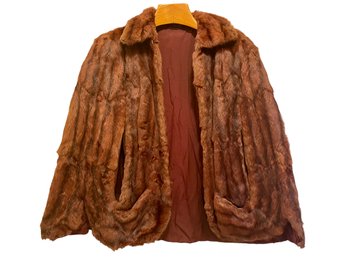 Vintage Brown Fur Vest With Armholes, Fits Like A Womens Medium