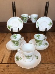 Set Of 5 Espresso Cups And Saucers, Made In Germany KPM