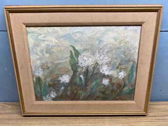 Exquisite Framed Oil On Canvas Painting Of Flowers. Signed Wittstein 1967. Local Hamden, CT Painter.