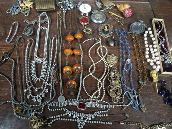 Another Lot Of All Vintage Estate Jewelry Lot Including Sterling Silver - Every Drawer We Open Has Jewelry !