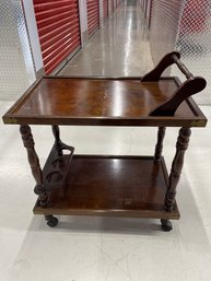 Vintage Bar Cart On Wheels