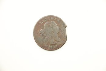 1798 Large Cent Penny Coin Clipped