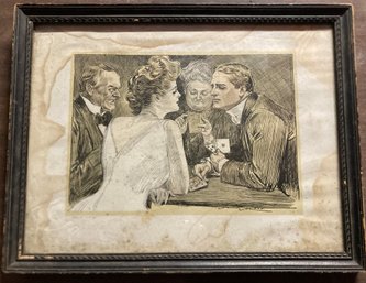 The Weaker Sex By Charles Dana Gibson Print - See Photos For Condition