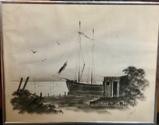 'POSTED SAILBOAT In HALIFAX' Signed