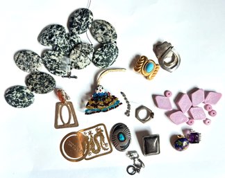 Loose Natural Stones, Single Earrings & Jewelry Remnants For Crafts Projects