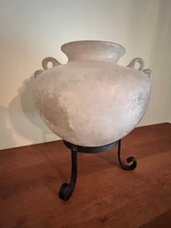 Haeger Pottery Style Vase On Stand