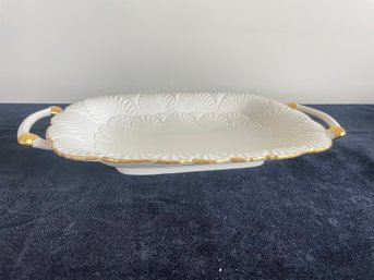 Lenox Trellis Shell Serving Tray Platter With Handles