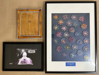 3 Frames: Bamboo, Largest Ikea With Fundraising Art Project & Black With Signed Photograph From Bubble Show