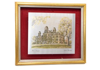 Reed & Barton University Of Syracuse 'Hall Of Languages' Silver & Gold