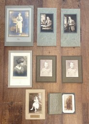 Lot Of Antique Cabinet Card Hard Back Individual Portrait Photographs