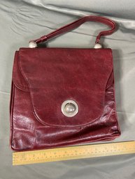 Vintage Red Leather Purse Purchased In Italy In 1974