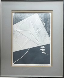A Vintage Embossed Serigraph, Signed Zenner, Dated 1974 - 'Kite III'