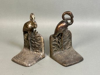 Vintage Ever Style Flamingo Cast Iron Book Ends