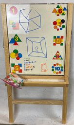 Kids Easel Dry Erase And Chalk Board