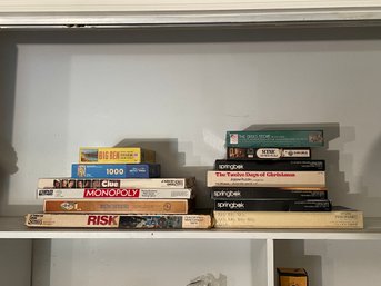 Lot Of Old Board Games And Puzzles