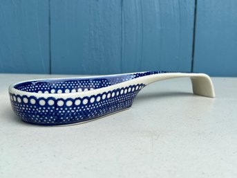 Handmade Polish Pottery Spoon Rest