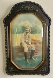 Colorized Instant Ancestor In Ornate Convex Frame